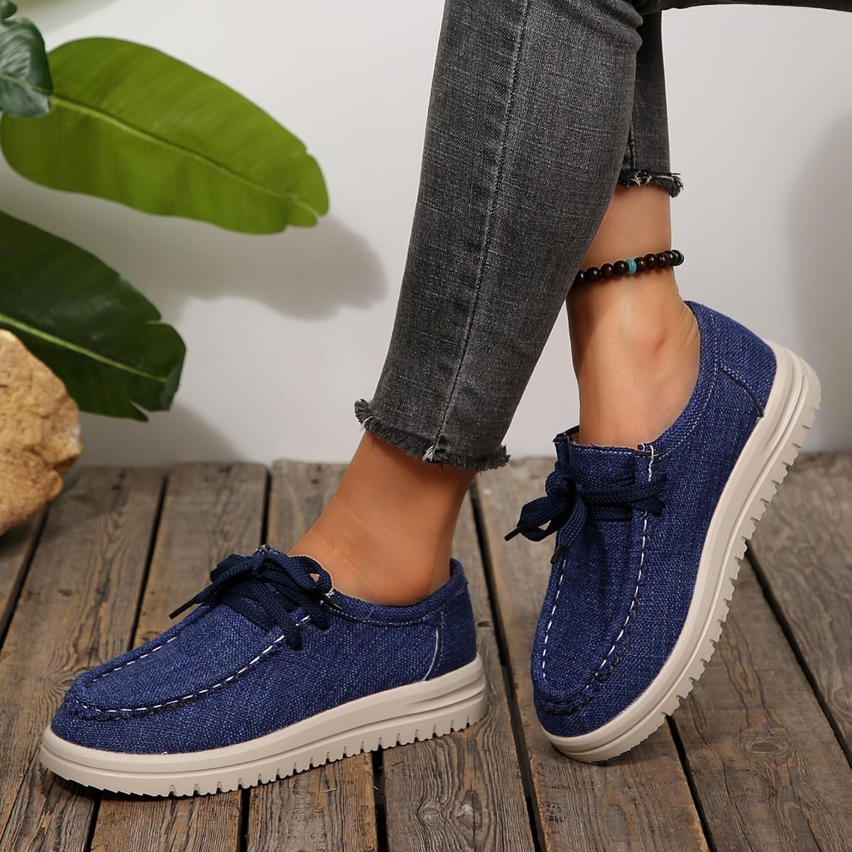 

Fashionable New Comfortable Women S Shoes Spring And Autumn Round Toe Sexy Elegant Lace Up Casual Flat Shoes 36