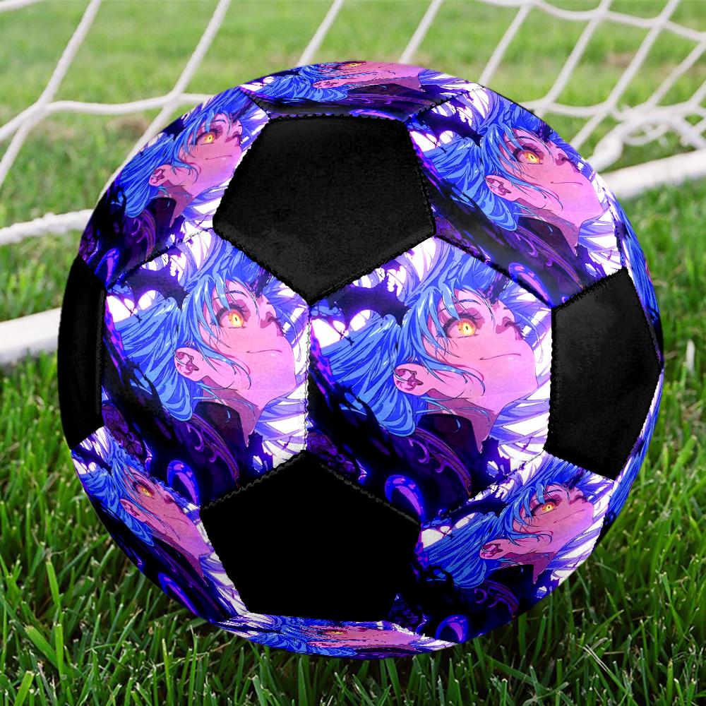 Soccer Ball Colorful Machine Stitched PVC Size 5 Team Training Competition Ready Durable High-Bounce Cool Sports Gift
