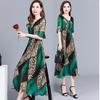 Large Size Women's Dress Summer New Fat MM Temperament Mother Medium and Long Ethnic Style Printed Dress