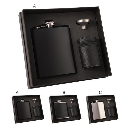 1 Set Hip Flask Shock-proof Good Sealing Capacity Portable 7oz Whiskey Liquor Pocket Flask for Man