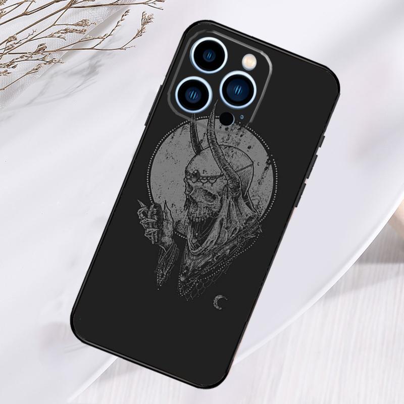 Satanic Scary Skull Phone Case For iPhone 17 Air 16 15 14 13 11 12 Pro Max Plus 12 13 Mini 16e 17 Pro Max Cover