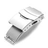 High quality 16mm 18mm 20mm 22mm Fold Safety Clasp buckle for silicone rubber strap Deployment Stainless Steel WatchBand Buckle