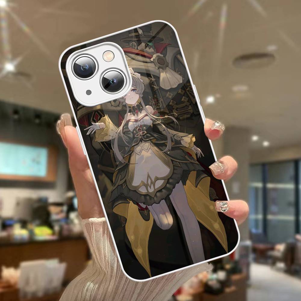 Jeu Genshin Impact Sandrone Verre Trempé Pour iphone 14 13 12 11 Pro Mini XS MAX 14Plus X XS XR Fundas