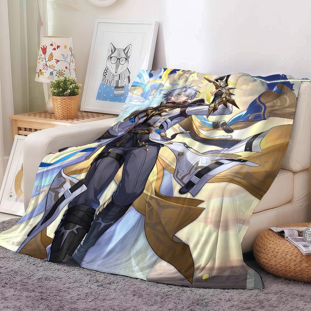 Video Game Honkai Star Rail Phainon Blanket Warm And Soft Suitable For Bedroom Living Room Sofa Bed Office Travel Camping