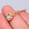Fancy Natural Ethiopian Opal Chain Electroformed Necklace Jewelry Gold Finish V-81
