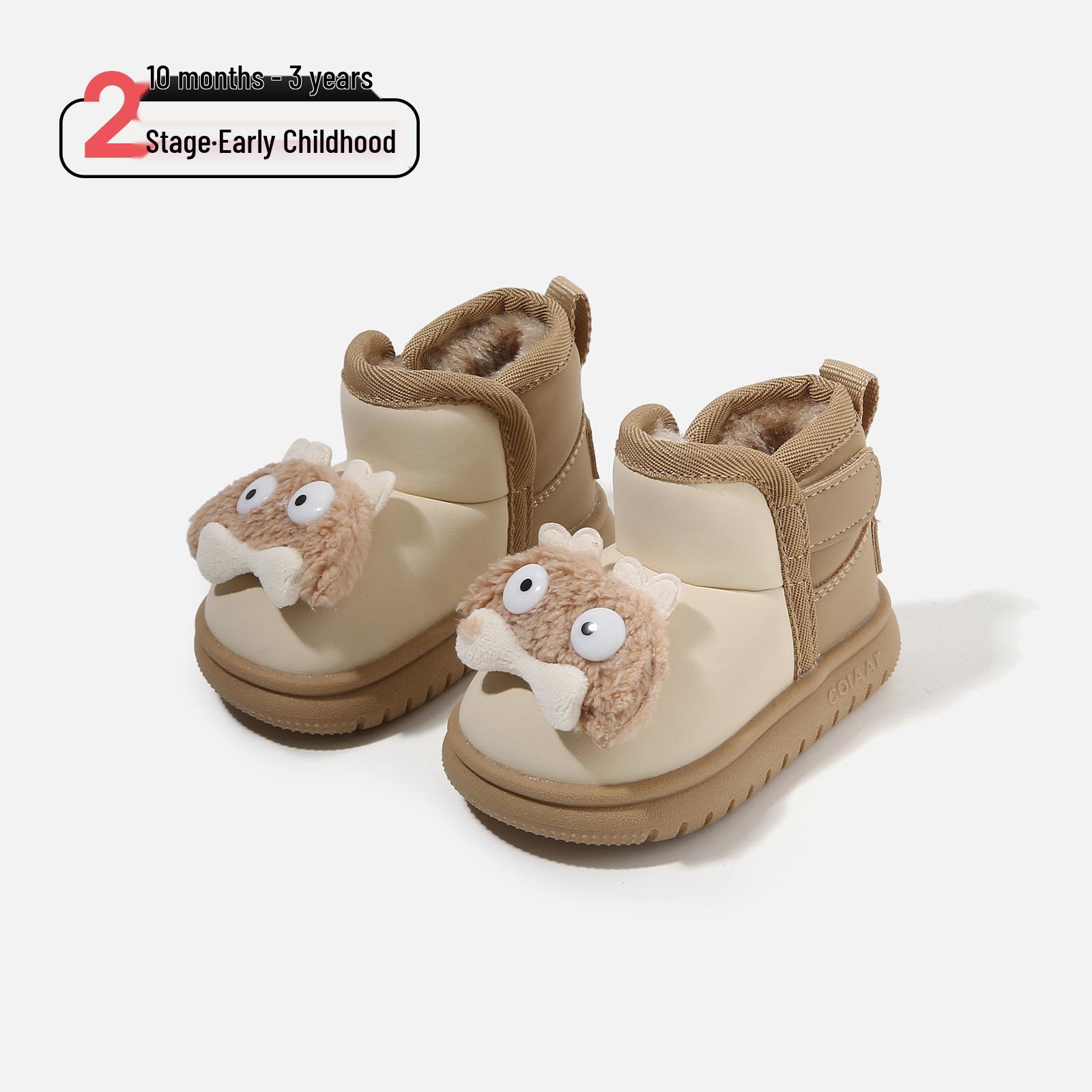 

2025 Autumn/Winter Girls Cartoon Fur Shoes - Warm Leather Low-Cut Boots with Velvet, Casual Versatile Style Factory Order Price, Sizes 16-20 (120 pairs) хакі