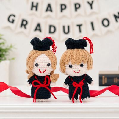 Handmade Graduation Crochet Doll, Knitting Cartoon Boy Girl Graduates Toy Decoration, Grad Gifts for Him, Her, Class of 2026 Students