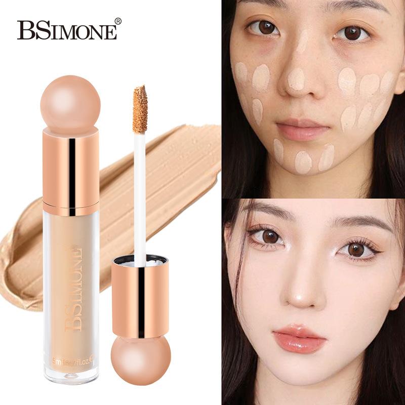 Bsimone 5Ml Full Coverage Liquid Foundation Concealer Covers Under Eye Dark Circles And Blemishes,Long-Lasting Waterproof