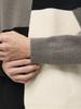 WOOG2005 Men's Color Block Patchwork Round Neck Sweater - 2025 Autumn/Winter Loose Casual Knitwear