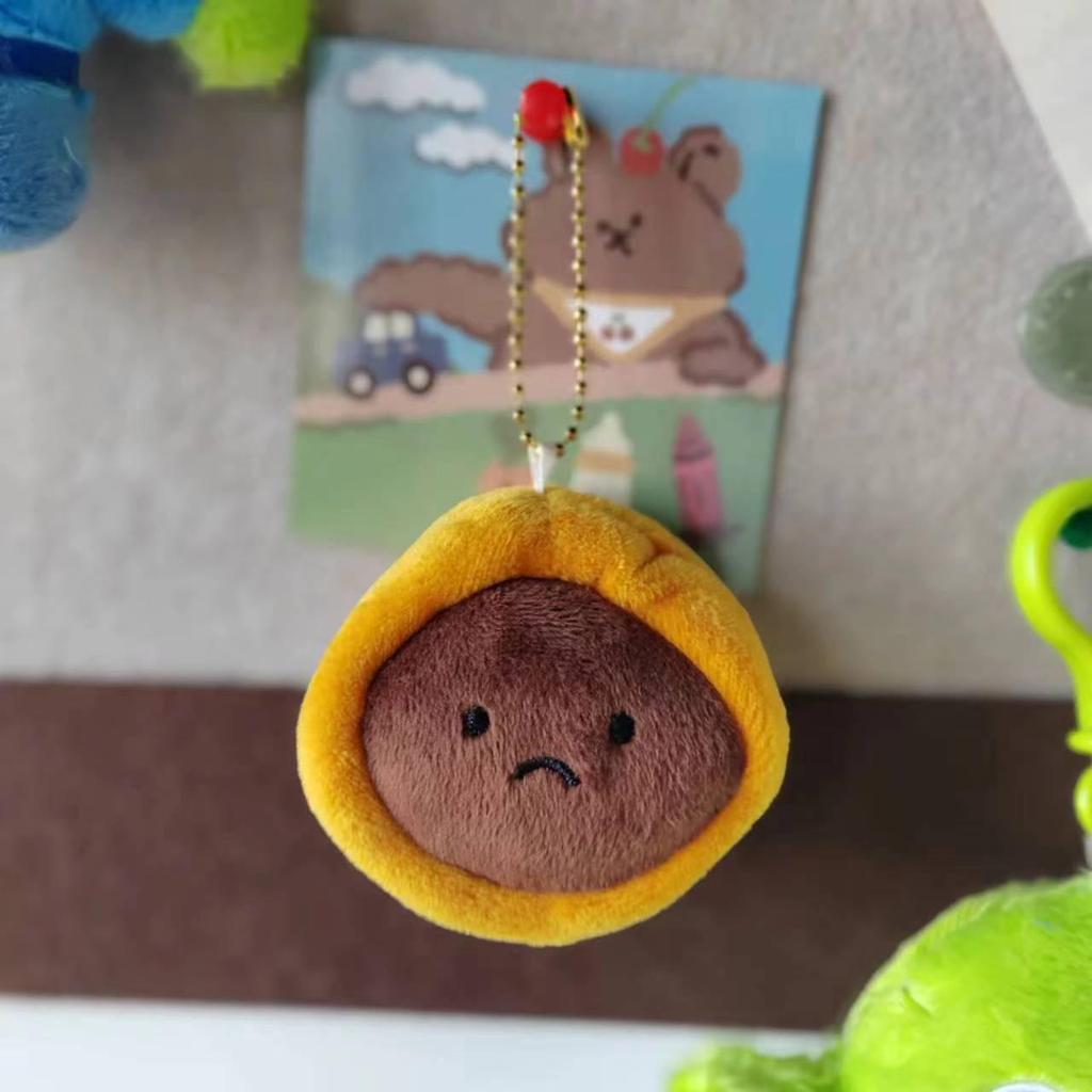 Roztomilý Kreslený Hamburger a Hranolky Plyšový Batoh Přívěsek na Klíče Panenka