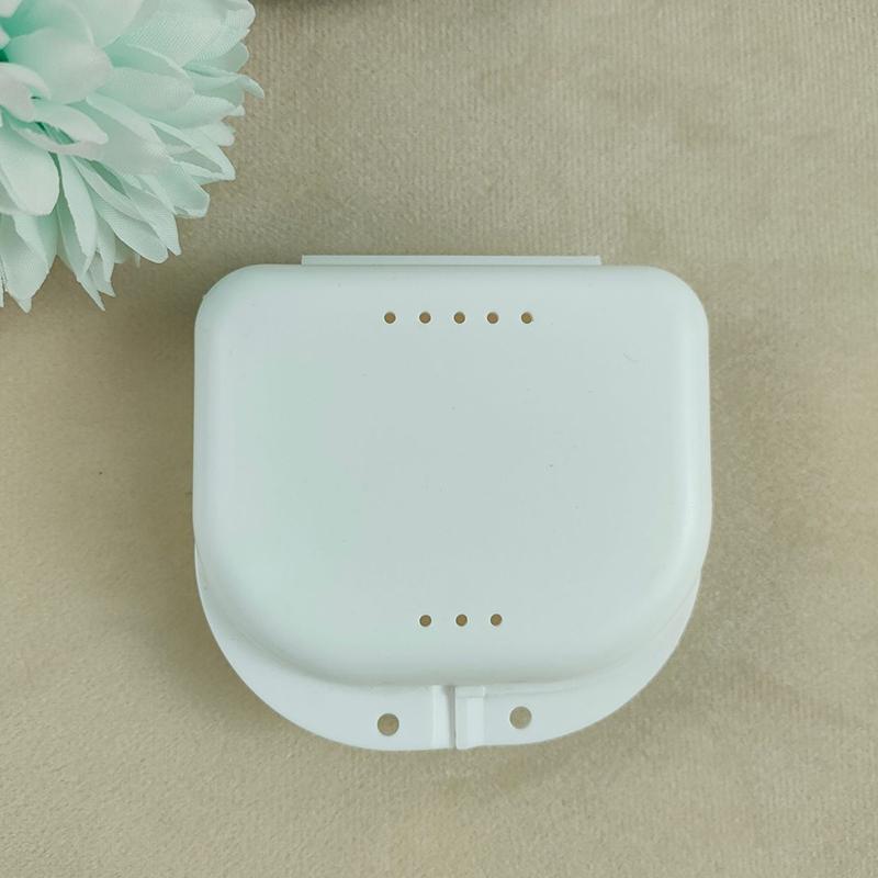 Portable Plastic Cases Denture Box Oral Cavity Cleaning Denture Storage Case Mini Tooth Clean Sanitary Drainable Storage Box