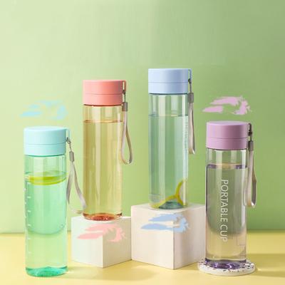 1 Pcs Portable Cup Water Bottle, Frosted with Mint Lid, Wrist Strap 20.2 OZ