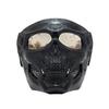 THREE RABBITS Skeleton Mask with Skull Face - Durable, Outdoor Sports, Training, Airsoft, Halloween Costume, Cool, Unique Skeleton Design (Black with
