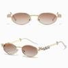 Y2k Rhinestone Sunglasses INS Oval Women Sunglasses Convenient Anti-Blue Light Spectacles  Travel
