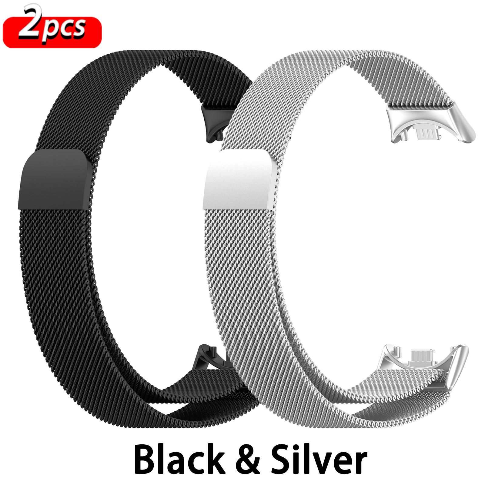 

2 шт. Нержавеющая сталь для Xiaomi mi band 10 Ремешок miband8 miband 9 Correa Браслет Xiaomi Smart Band 8 Миланская петля Аксессуары For Miband 10