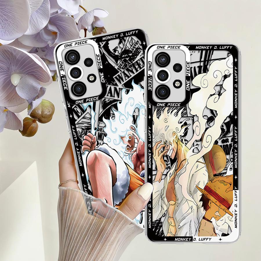 One Piece Cool Luffy Clear Phone Cover Case for Samsung Galaxy A32 A50 A21s A12 A72 A31 A52 A51 A16 A17 A71 A52s