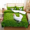 Farm Chicken King Queen Full Duvet Cover Hen Lovely Chick Bedding Set Family Animal Quilt Cover 2/3pcs Polyester Comforter Cover