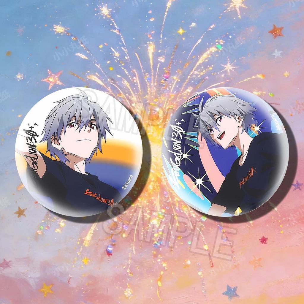 Neon Genesis Evangelion Summer Anniversary Pendant & Badge Pin.