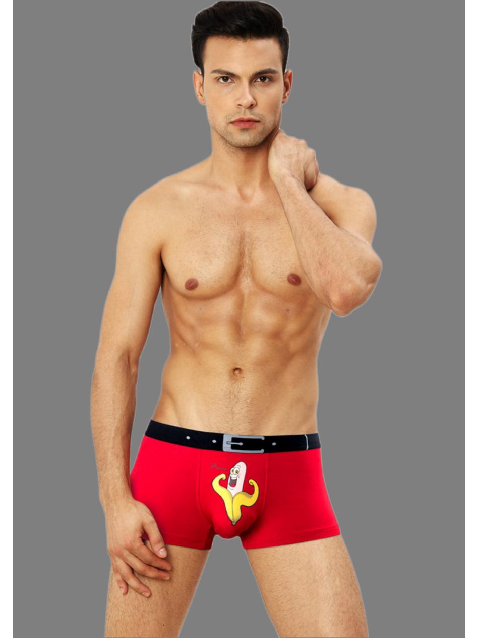 

Новые мужские бесшовные трусы-боксеры из бамбука: Дышащий, удобный, антибактериальный, с мультяшным принтом». XXL