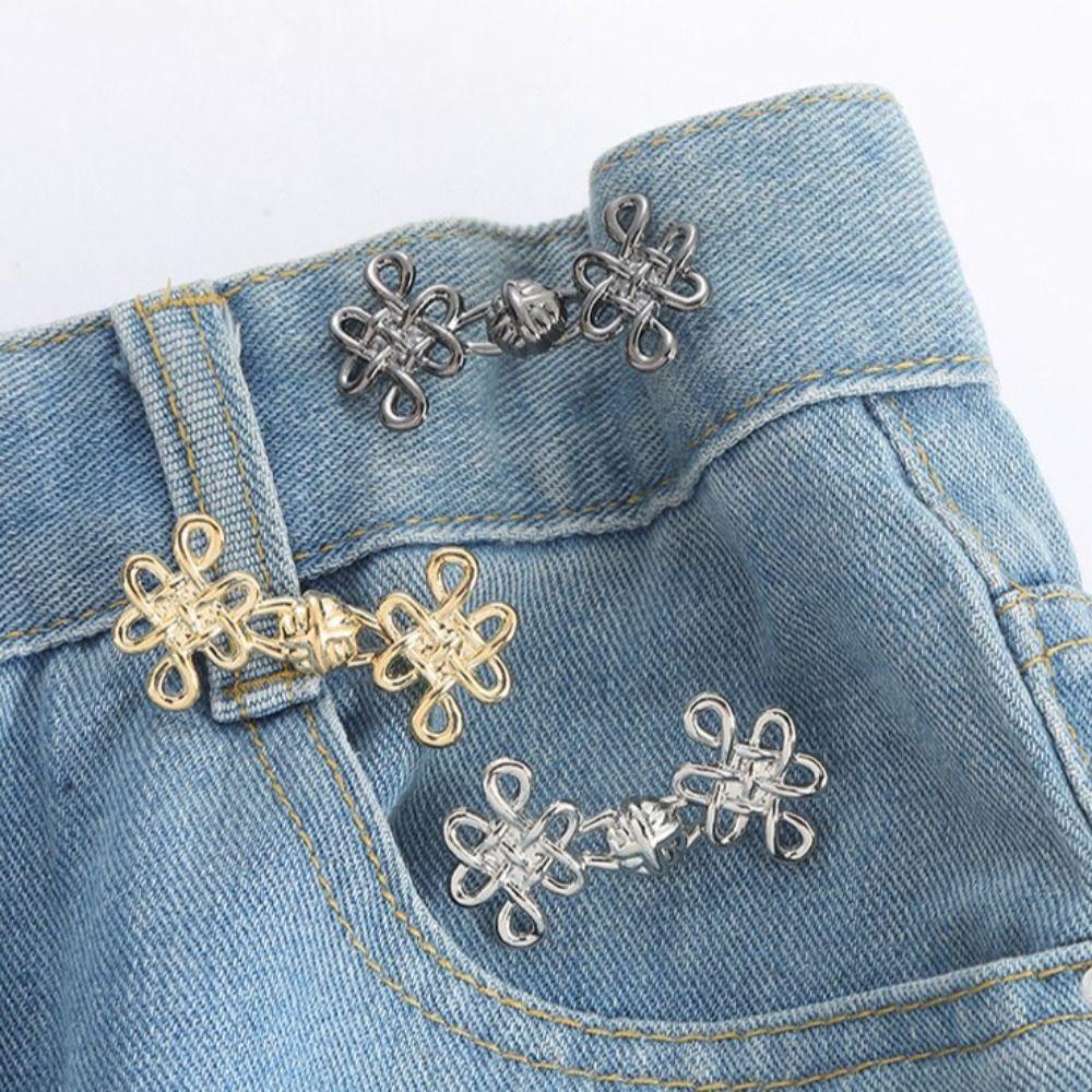 Chinese Knotting Chinese Knot Button Tightener Button Clasps Jean Buttons for Loose Jeans  Trousers