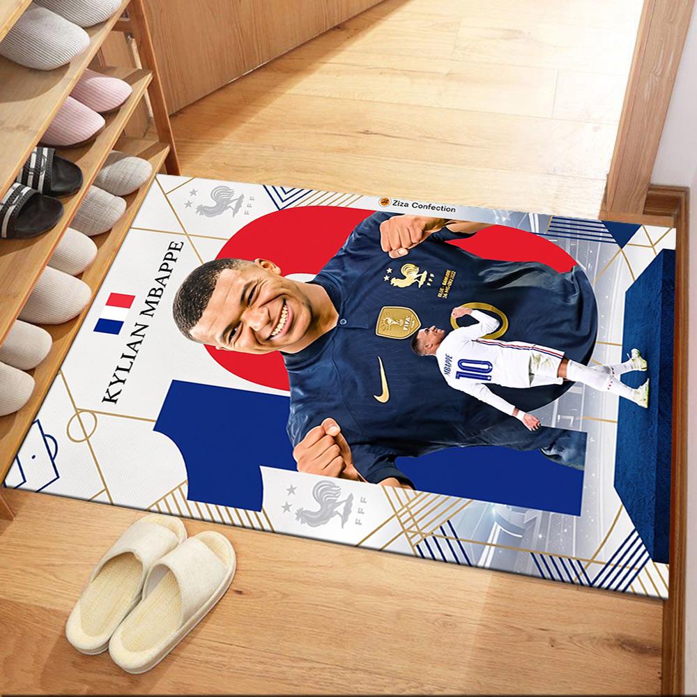 Mbappe 289 Floor Mat Perfect for Outdoor Playrooms Study room Foyer Anti-slip Rug Anime Office Decor Spiritual Gift