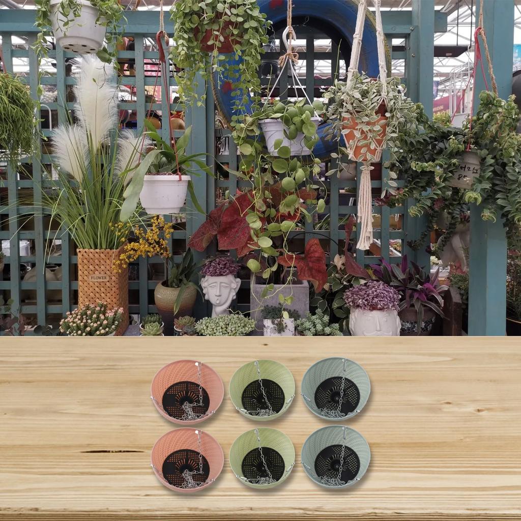 Effortless Plant Care with Lightweight Hanging Flower Pots Perfect for Adding Aesthetic Appeal To Your Home or Garden