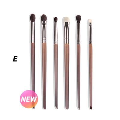 Set Pennelli Ombretto Pennello Naturale per Illuminante Set per Sfuma-re, Nero 6pz3pelo di capra, 5) 6pcs3caprilo