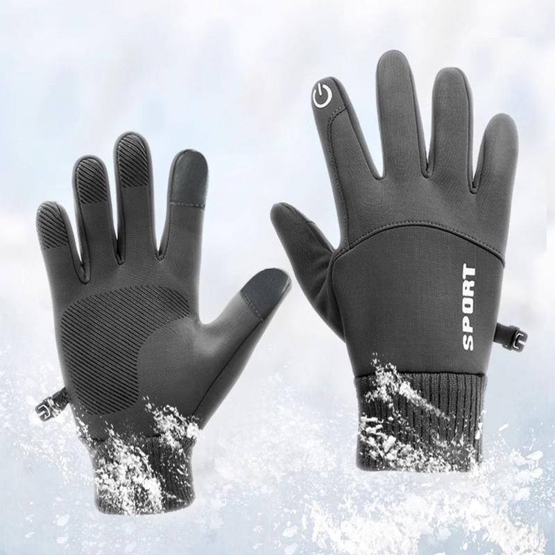 Winter Snow Warm Gloves Outdoor Cycling Full Finger TouchScreen Gloves Waterproof Fleece Gloves for Running Skiing Motorcycle