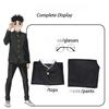 Ken Takakura Cosplay Costume Wig Anime Dandadan Okarun School Uniform Black Jacket Pants Gakuran Glasses Halloween Party Men