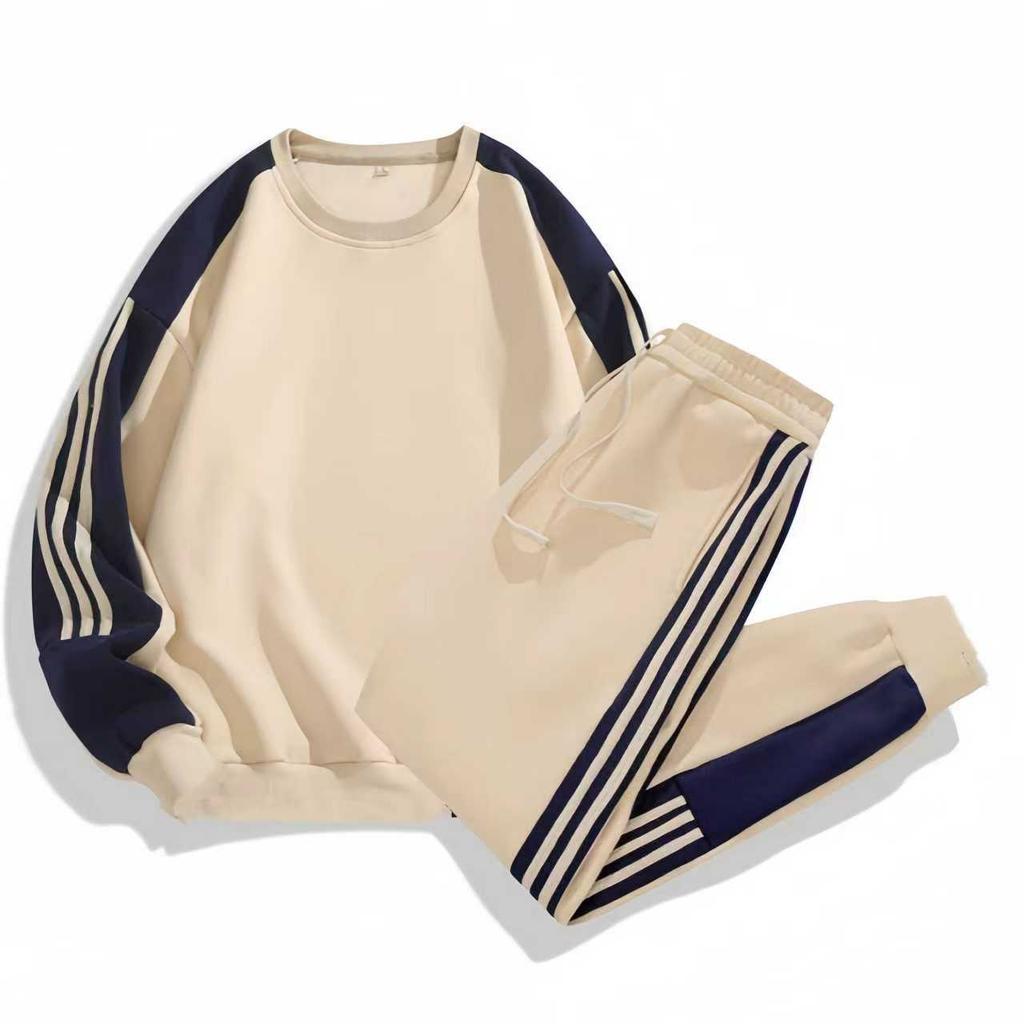Round Neck Set Men's Casual Hoodie Sports Versatile Set Outdoor Sports Set Men's Two-piece Set