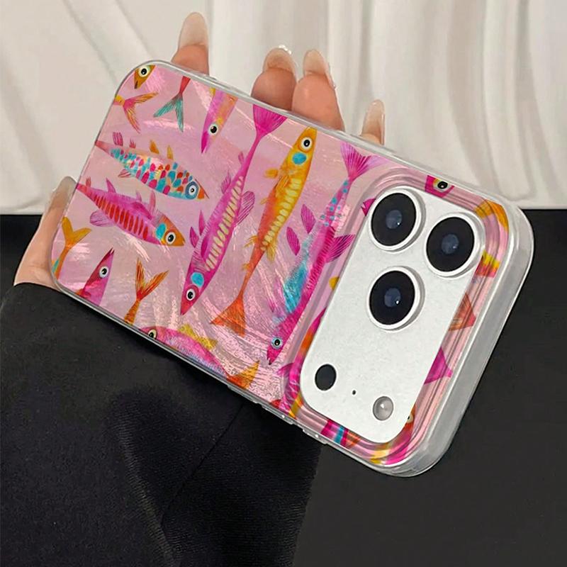Ozean Minimalistisches Fischmuster Feder Handyhülle Für Redmi 14 13 12 11 Pro 5G Xiaomi Redmi Note 14C 13C 15C 13 14 10 12 4G Hülle