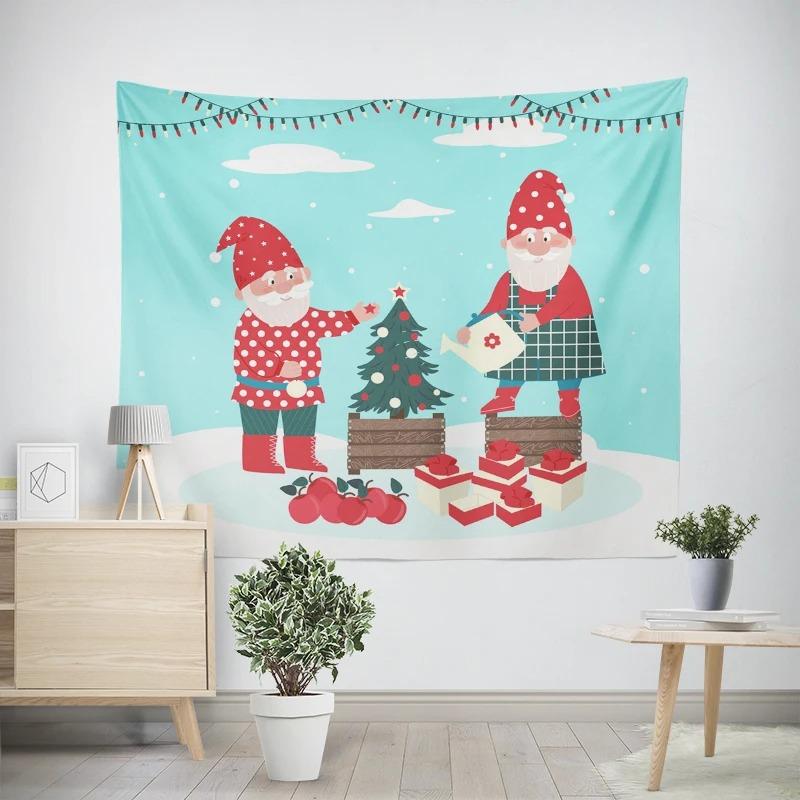 Christmas New Year Christmas Tree Pattern Living Room Bedroom Decorative Tapestry