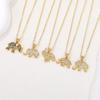 18K Gold Rhinestone Elephant Necklace – Fashionable European and American Animal Pendant.