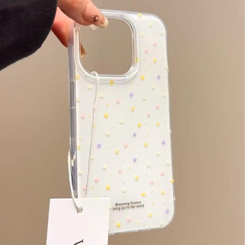 

Colorful Floral Print Phone Case for Apple 17 Pro Max: Cute, Cartoony Design on White Background, Fits Models 14-17 and 15 Pro. Apple 14 Pro