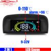 ZMFJH 2 IN 1 Car Gauge Flashing Buzzing Alarm Universal Auto Car Digital Water Temperature Gauge+Voltage with Sensor 10mm 12V24V