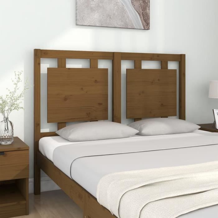 VidaXL Headboard Honey Brown 125.5x4x100 Cm Solid Pine Wood 817933