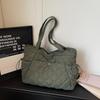 Corduroy Tote Bag Women's Commuter Handbag Large Capacity Shoulder Bag