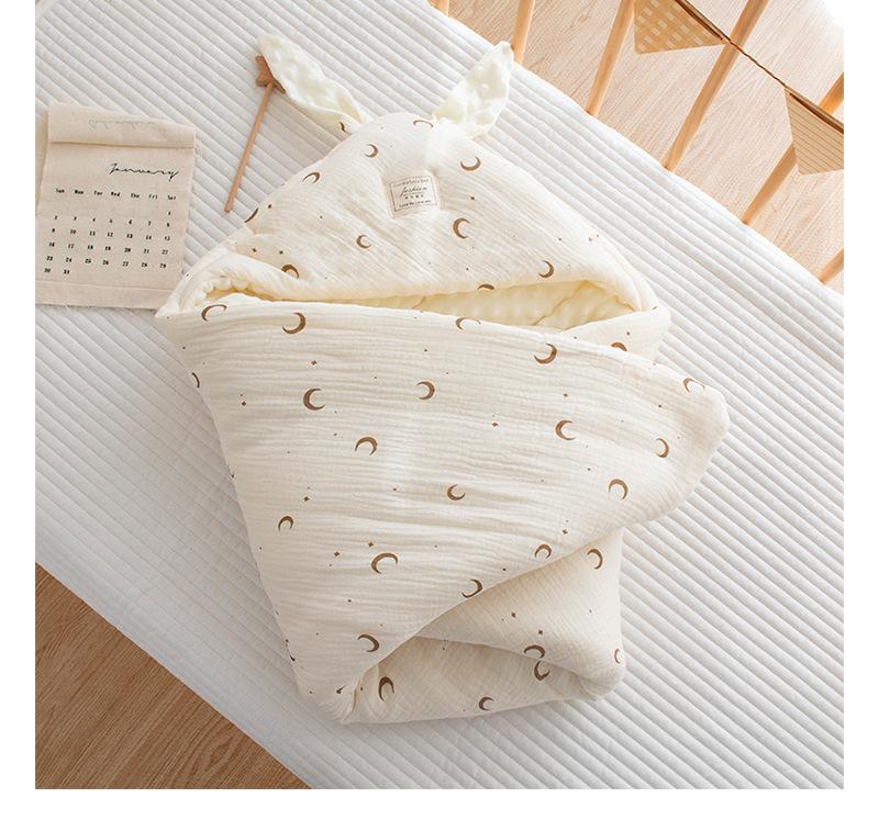 Neugeborenen Baby Tasche Steppdecke Entbindungsstation Doudou Samt Beruhigt Kurze Ohren Kuscheldecke Neugeborenes Baby Warm Wickeltuch