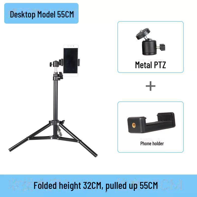 2-Meter Photography Light Stand with Tripod and Mobile Phone Holder for Live Broadcast