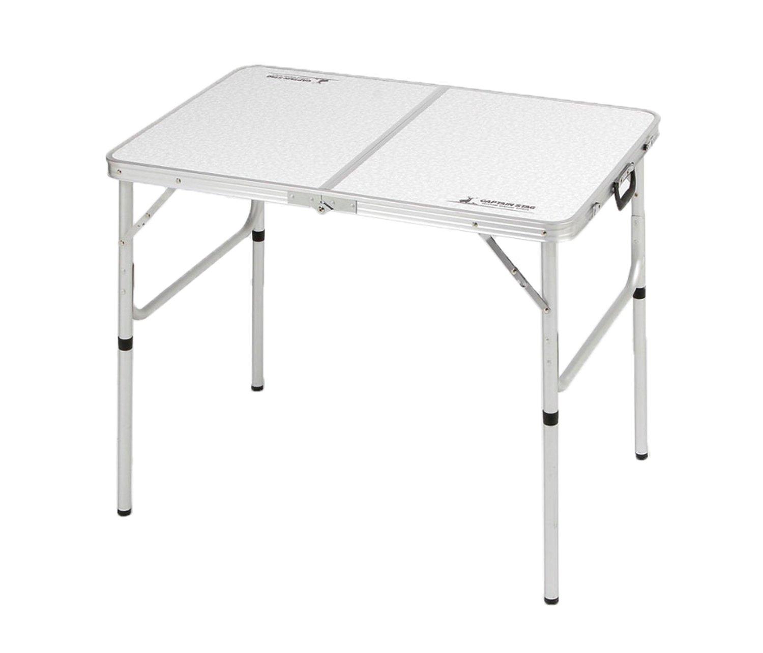 

Captain Stag Laforet UC-511 Outdoor Table, Aluminum, Two-Way Table with Adjuster, Small, 90 x 60 cm