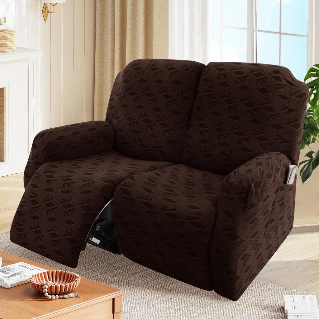 Elastic Jacquard Armchair Chair Cover 2 Seater 6pcs/set Recliner Sofa Cover for Living Room Relax Slipcover Protector
