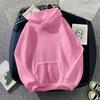 Ladies' Casual And Fashionable Solid Color Long Sleeved Hooded Warm Shirt Loose And Comfortable Hoodie