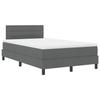 VidaXL Lit à ressorts avec matelas et LED gris foncé 120x200 cm tissu 3342122