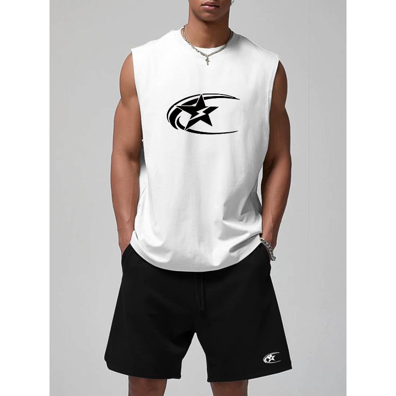 

Summer Outdoor Sports Polyester Set Tank Top and Shorts XXL білий