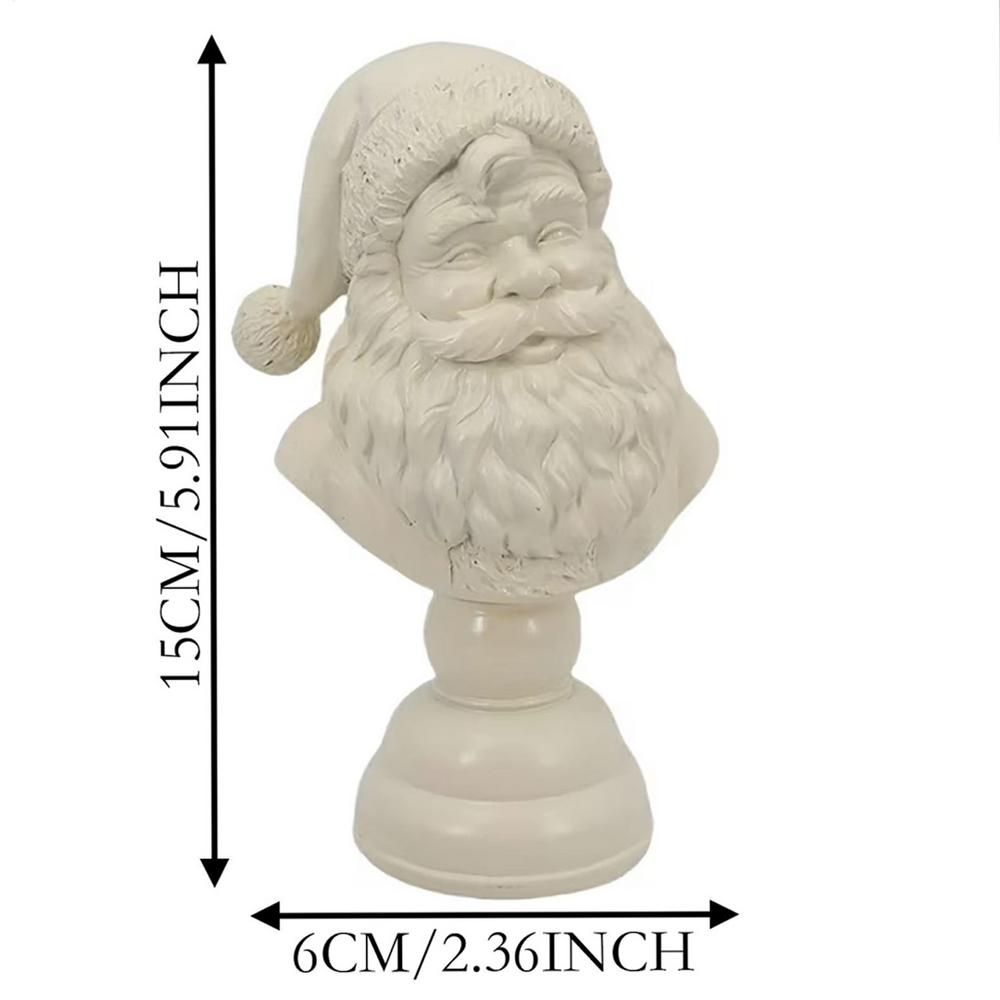 Christmas Statue Home Decor Resin Santa Claus Ornaments  Half Body Figurine Statue for Home Dorm Bedroom Desktop Decorations
