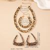 European and American Trend Geometric Triangle Retro Sexy Simple Temperament Stud Earrings Necklace Bracelet Set
