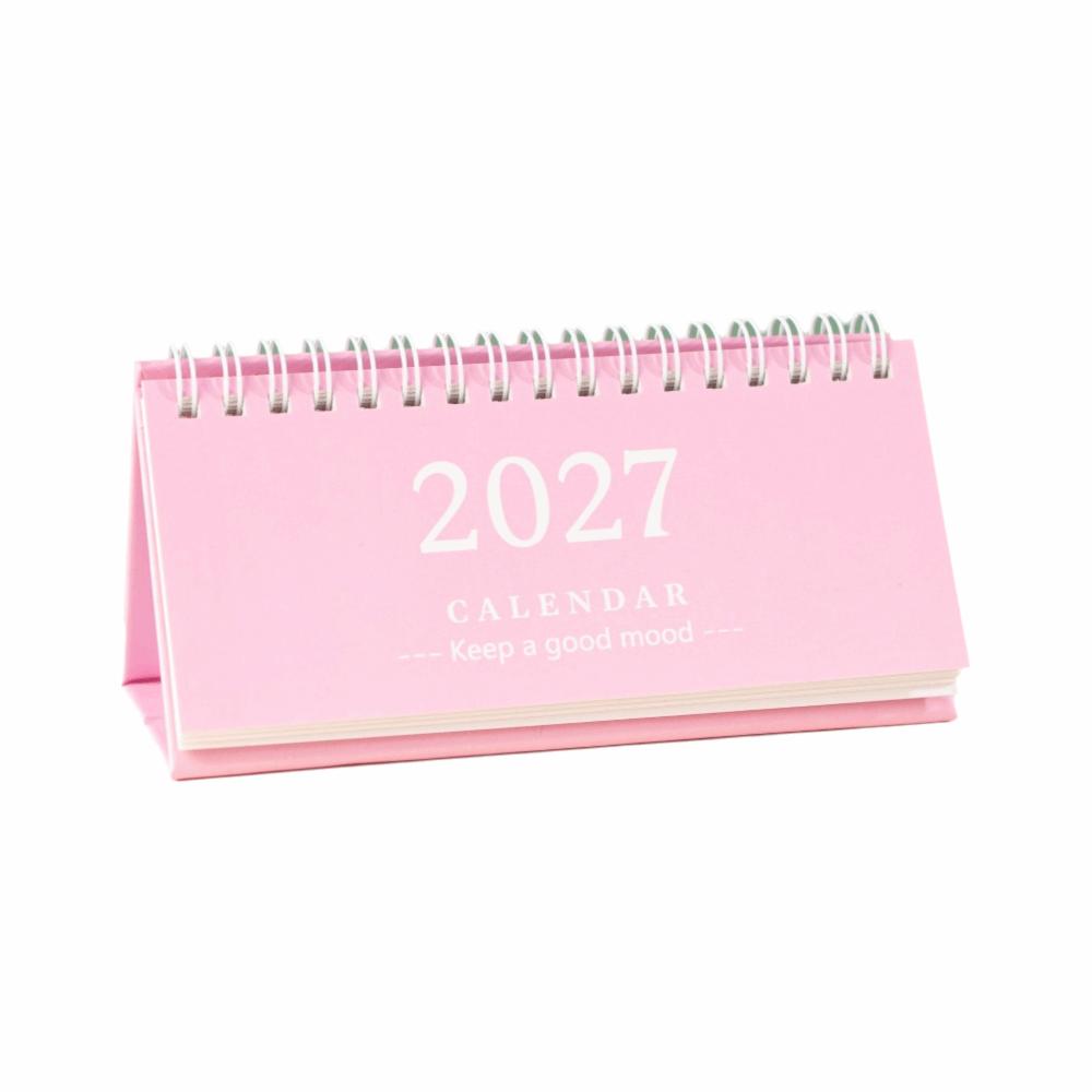 Mini Standing Calendar Standing Monthly Planner New Flip Calendar Home Office Pink