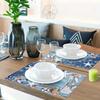 1pc Vibrant Summer Nautical-Themed Starfish Shell Net Design Placemats, Perfect for Festive Party Decorations
