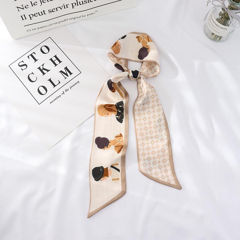 100cm*7cm Summer long fashion female small scarf scarves female flowers hair ribbon hairband women skinny scarf women