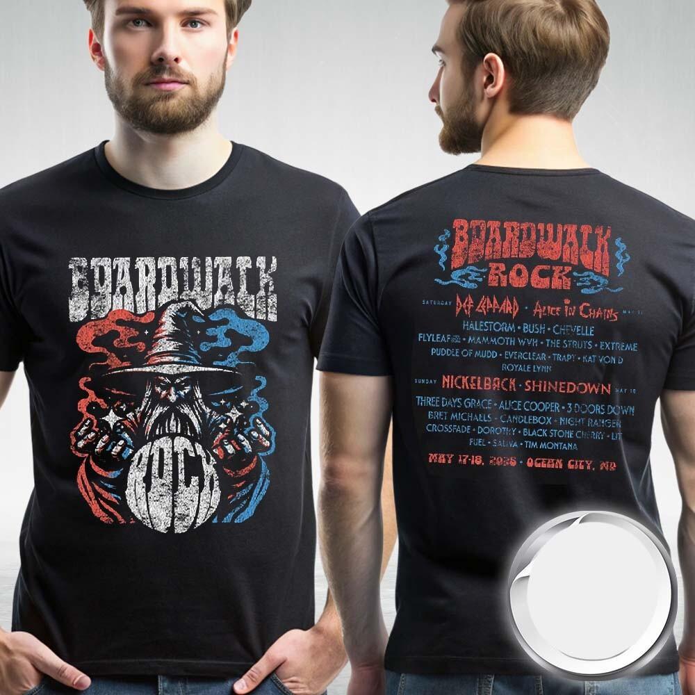 2026 Boardwalk Rock Festival Merch Tee For The Ocean City M D On May 17-18 2026 XXXXL